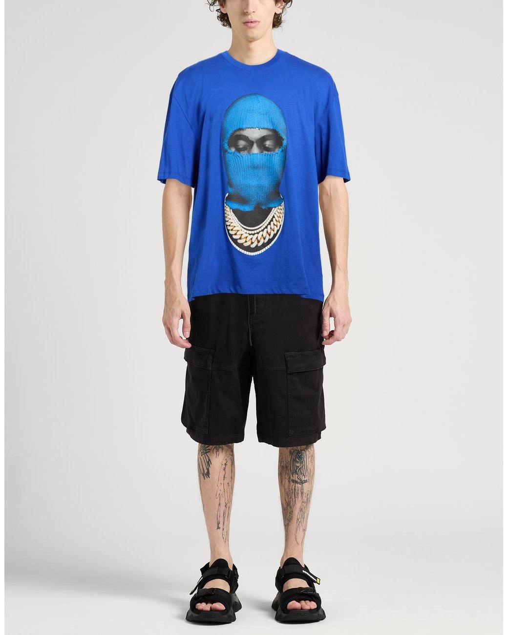 Ih Nom Uh Nit Blue Bright T-Shirt Cotton, Elastane for men