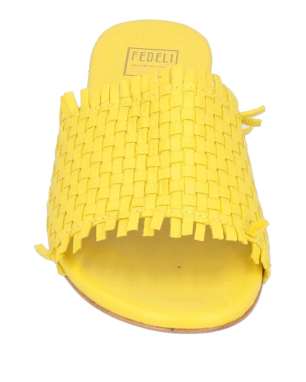 Fedeli Yellow Sandals Leather