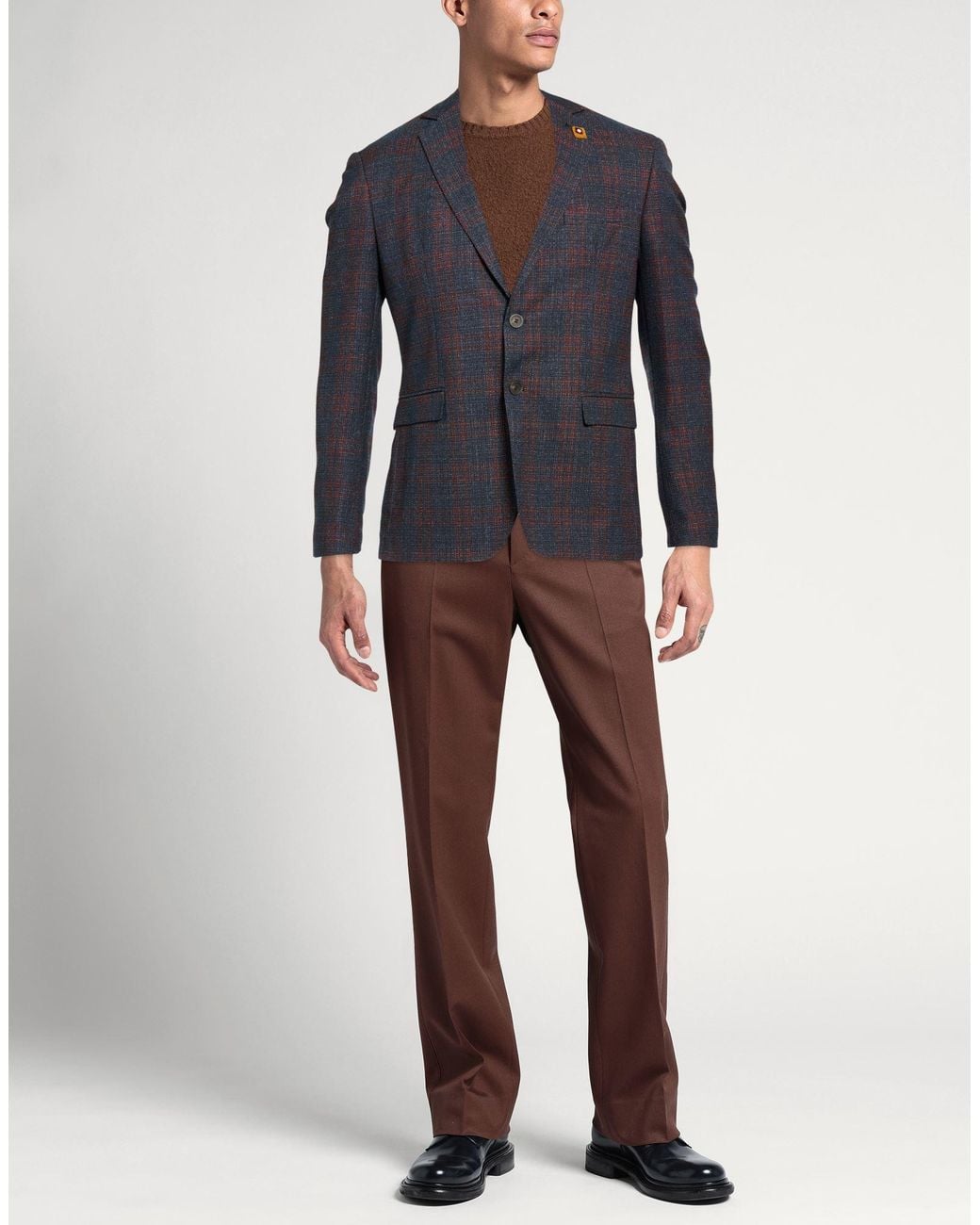 Exibit Blue Blazer Polyester, Viscose for men