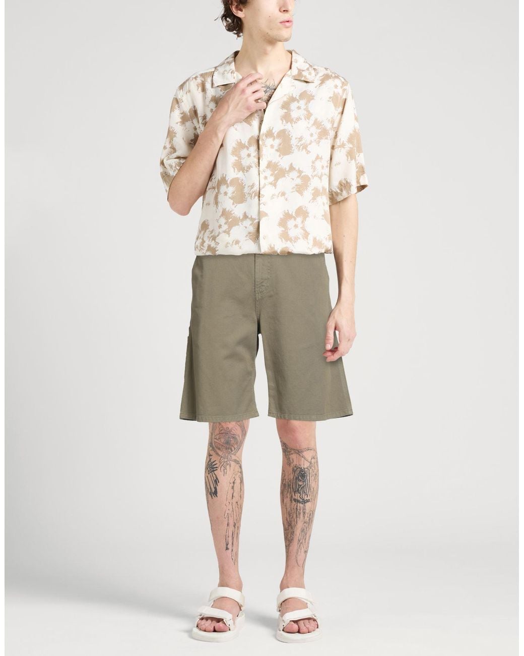 MSGM Gray Shorts & Bermuda Shorts for men