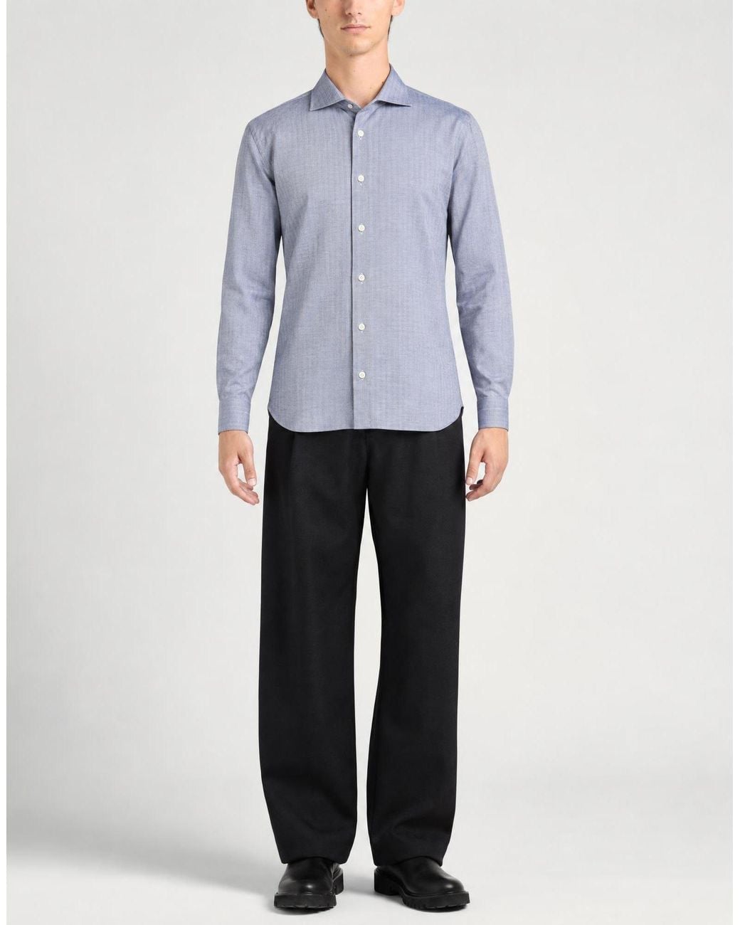 Truzzi Blue Shirt Cotton for men