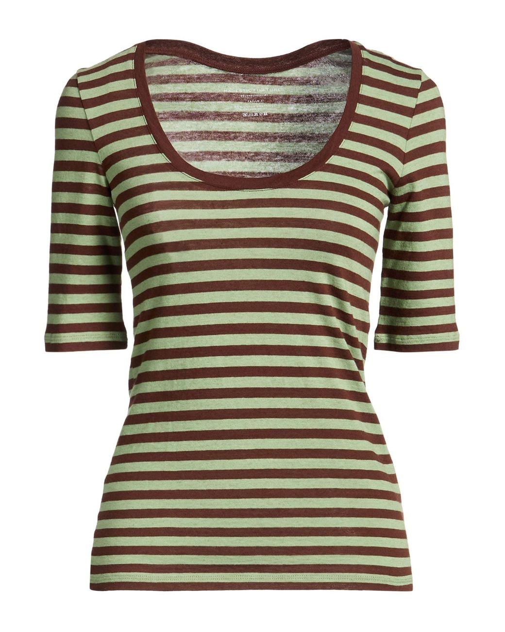 Majestic Filatures Green T-Shirt Organic Cotton, Cashmere