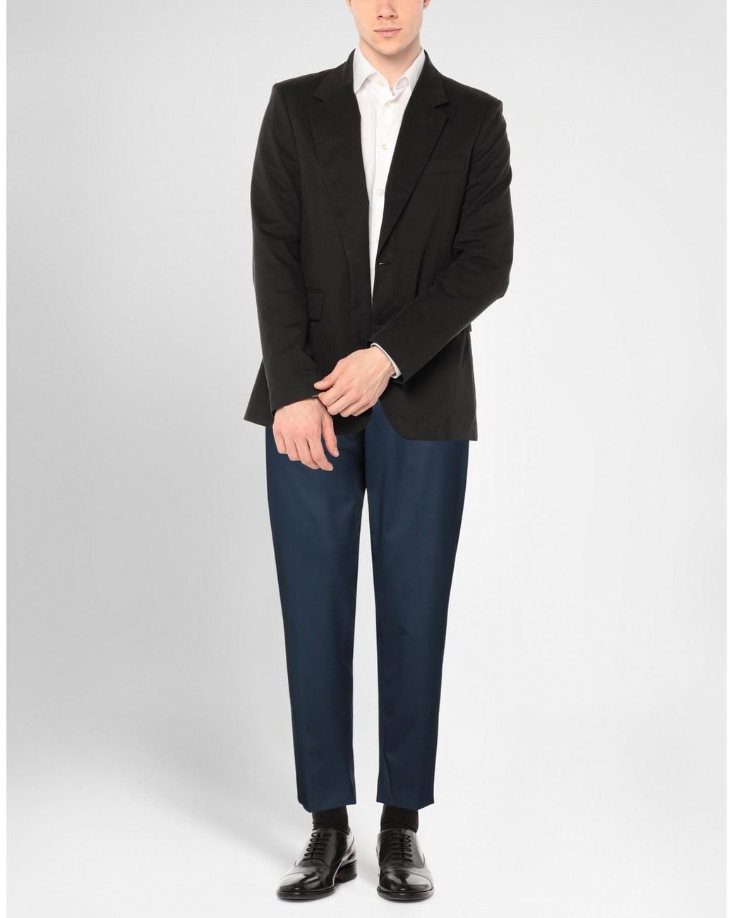 Michael Coal Blue Midnight Pants Polyester, Virgin Wool, Viscose, Elastane for men