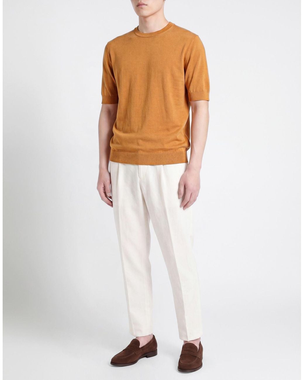 FILIPPO DE LAURENTIIS Orange Sweater Cotton for men