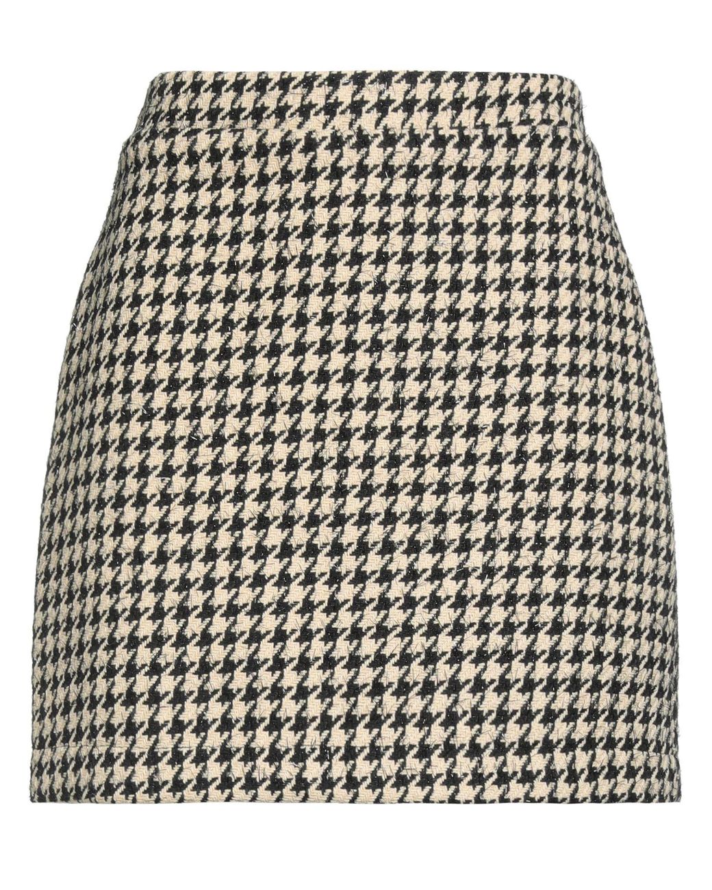 5 PROGRESS Natural Mini Skirt Polyester, Viscose, Wool