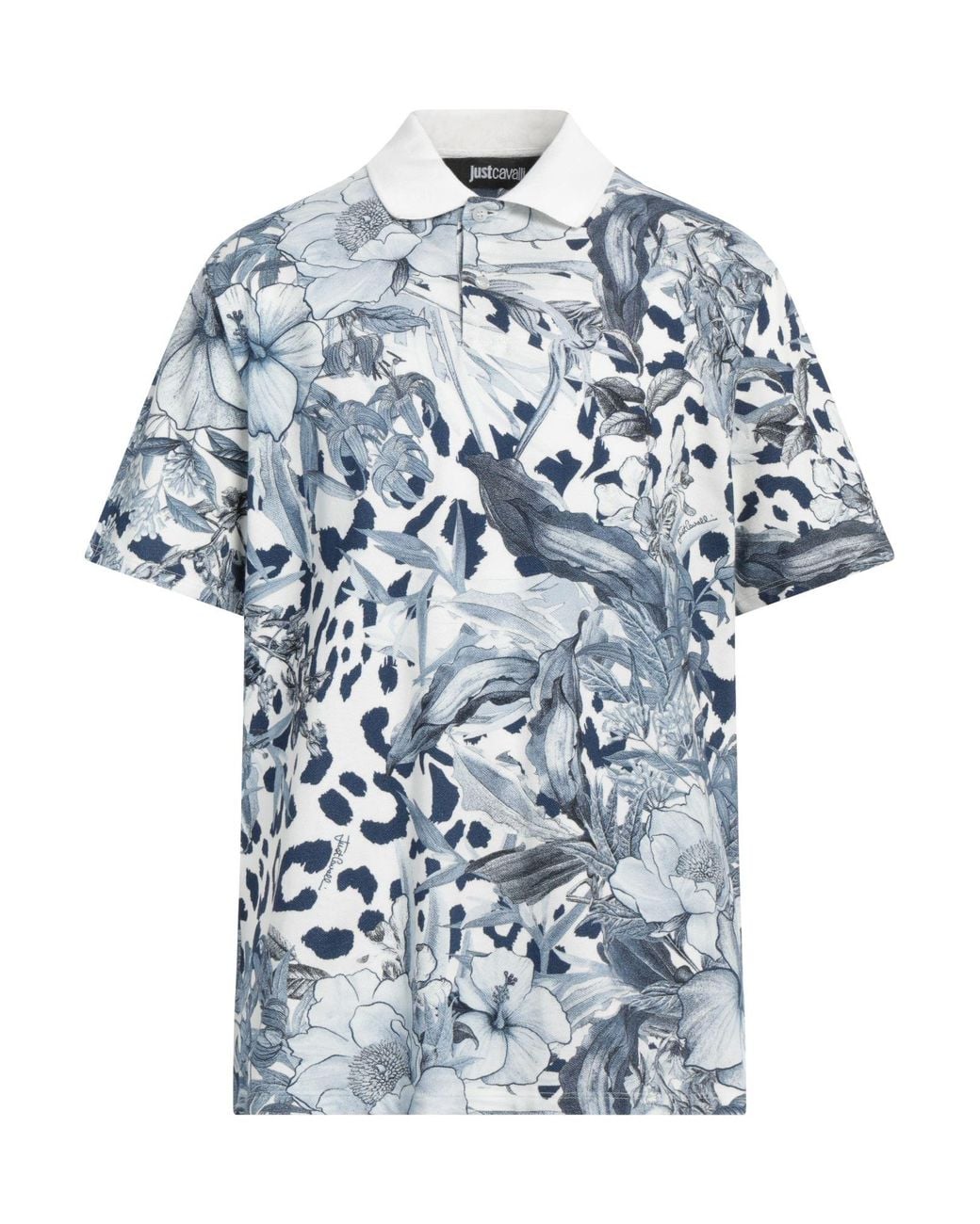 Just Cavalli Blue Polo Shirt for men
