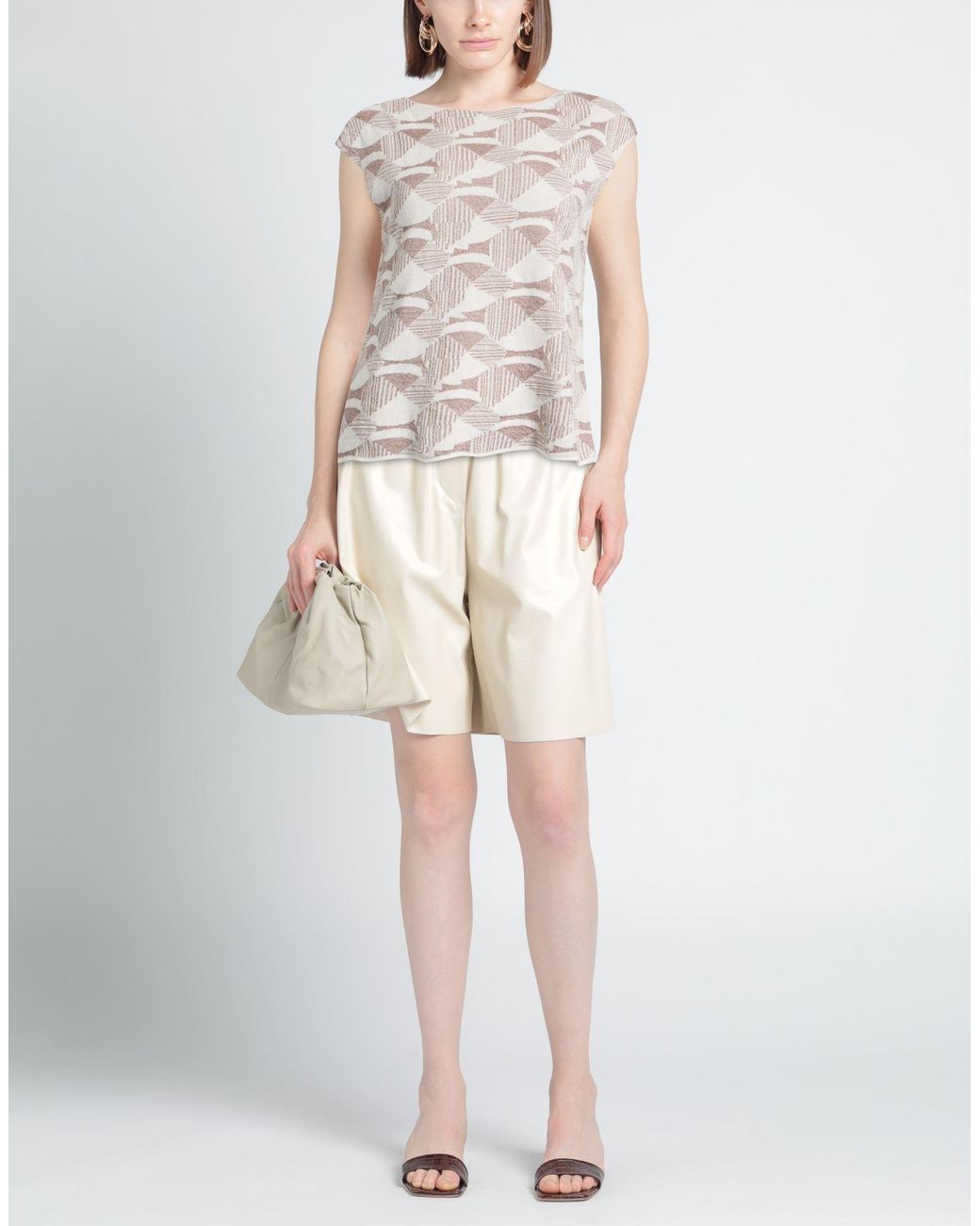 ALESSIA SANTI White Sweater Cotton, Viscose, Polyester