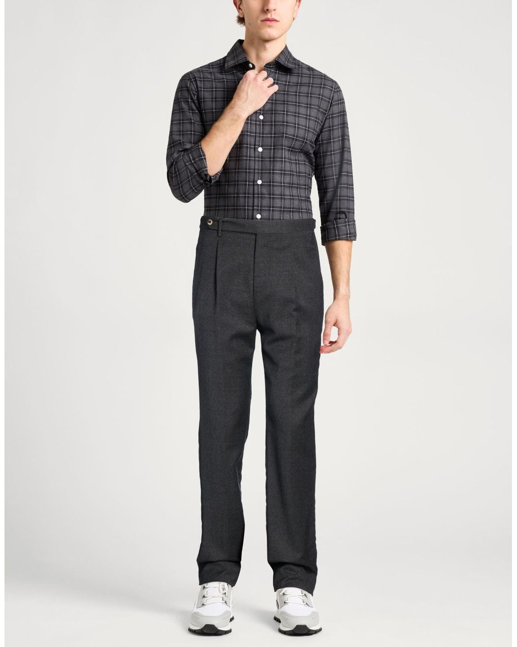 PT Torino Gray Pants Virgin Wool, Elastane for men