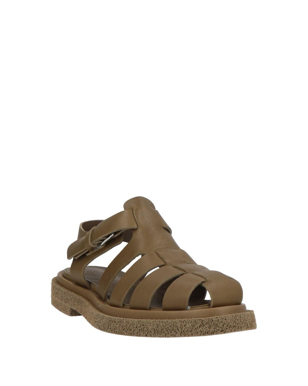 Officine Creative Brown Military Sandals Leather