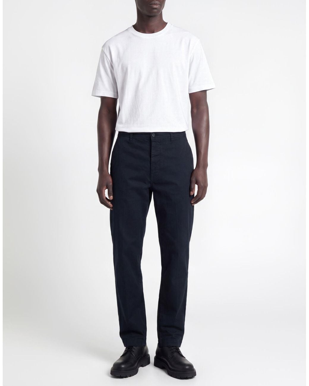 Brian Dales Blue Midnight Pants Cotton, Elastane for men