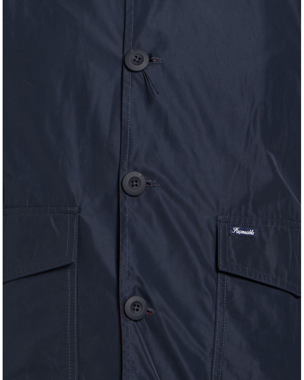 Façonnable Blue Jacket Polyester for men