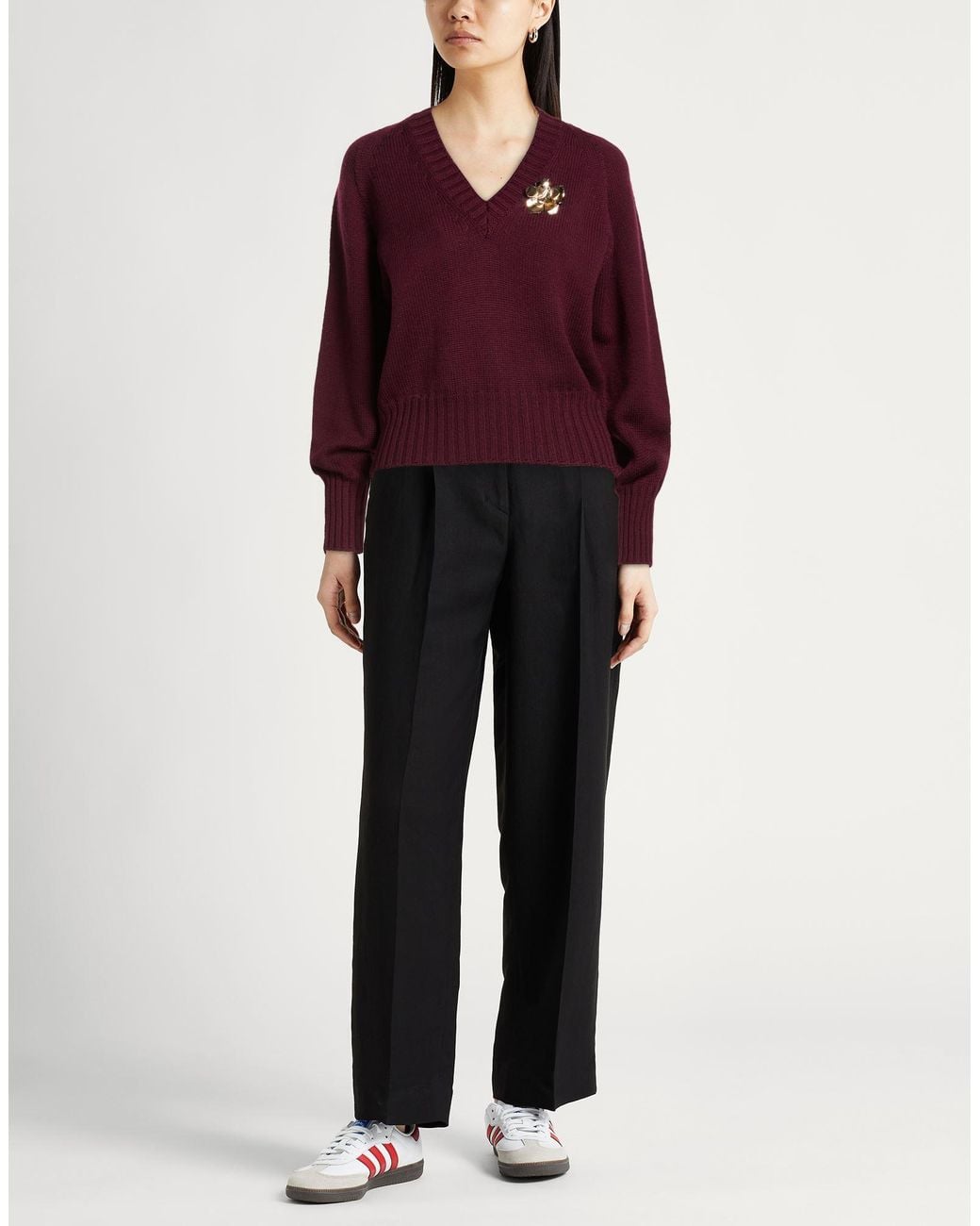 Anna Molinari Red Sweater Wool