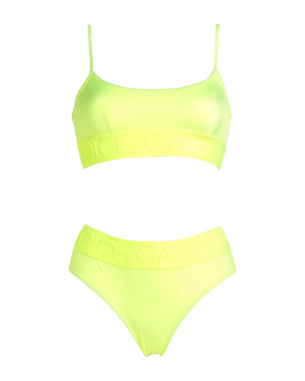 Dolce And Gabbana Bikini In Yellow Lyst