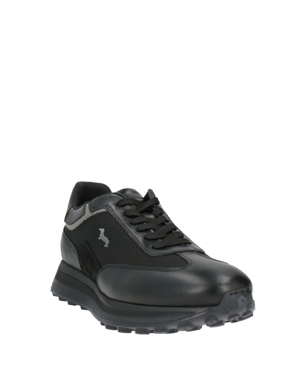 Harmont & Blaine Black Sneakers Leather, Textile Fibers for men