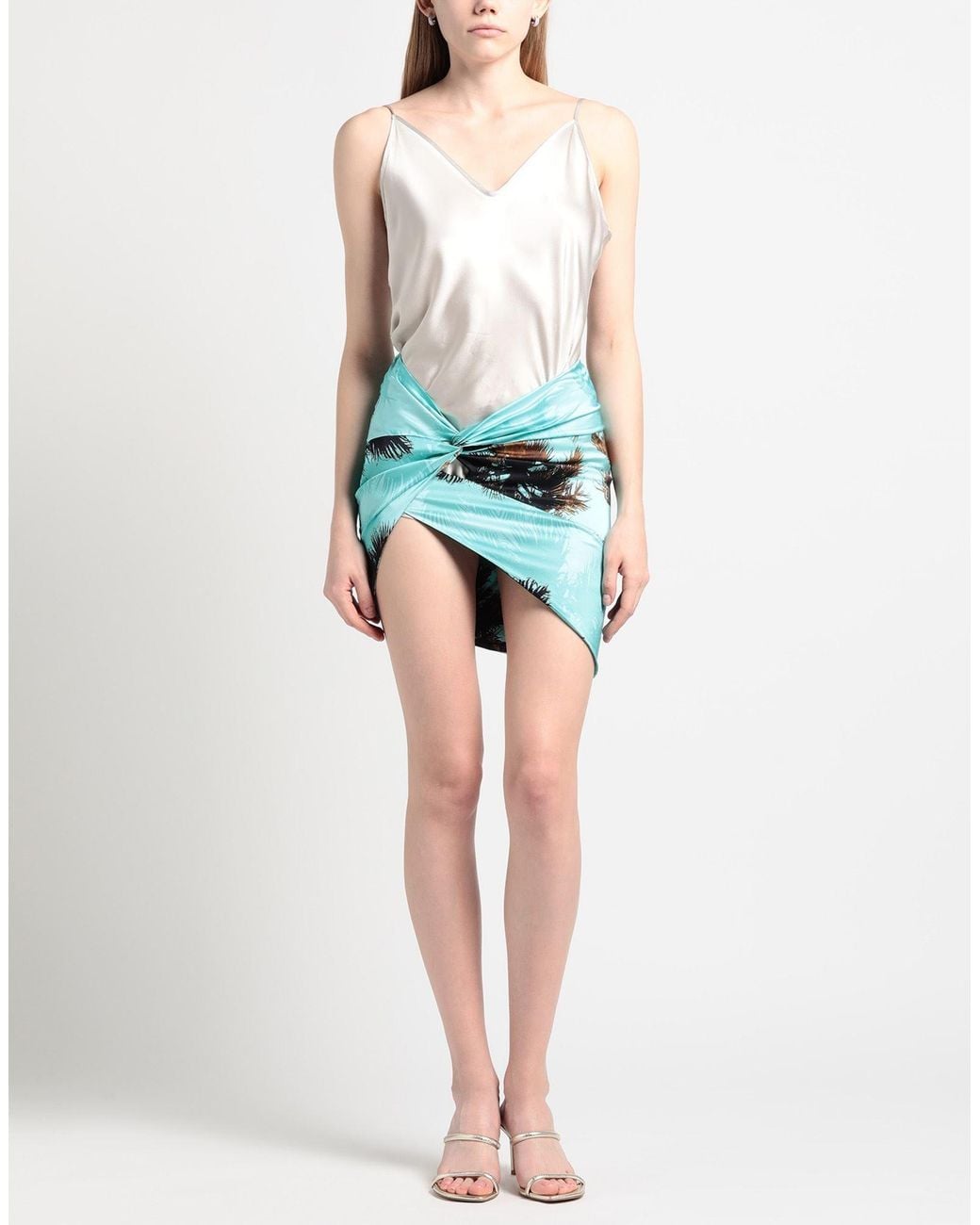Laneus Blue Mini Skirt