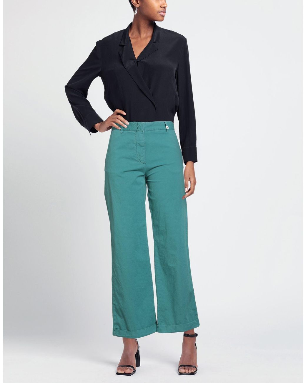 Myths Blue Pants Cotton, Elastane
