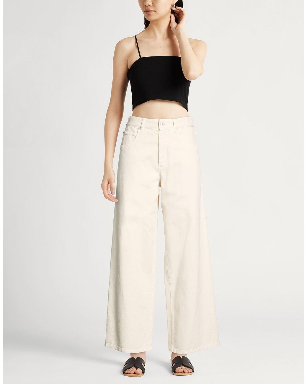 Brunello Cucinelli Natural Jeans Cotton, Leather, Brass