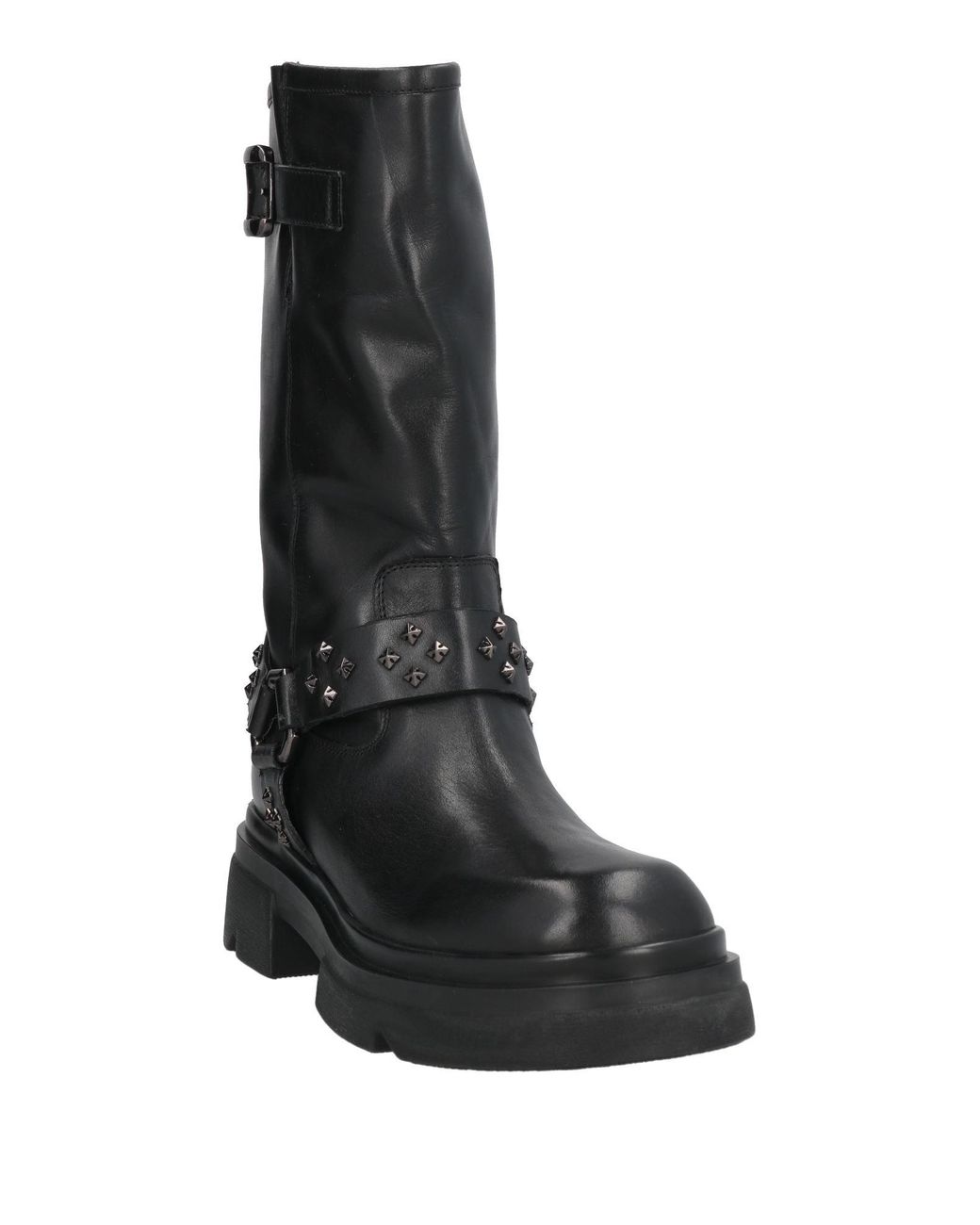 Emanuélle Vee Black Boot Leather