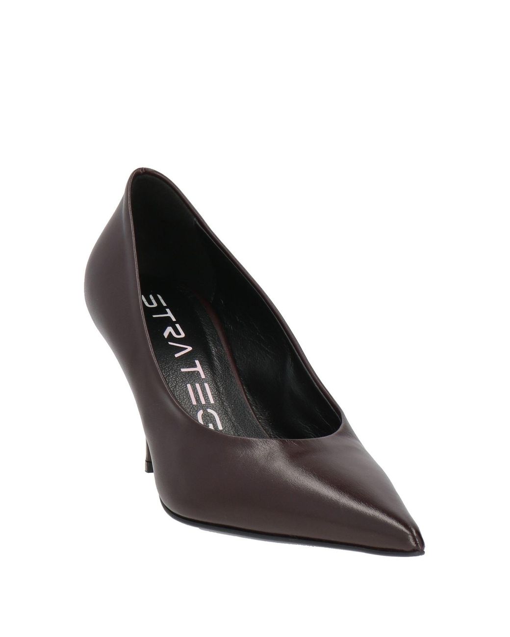Strategia Brown Burgundy Pumps Leather