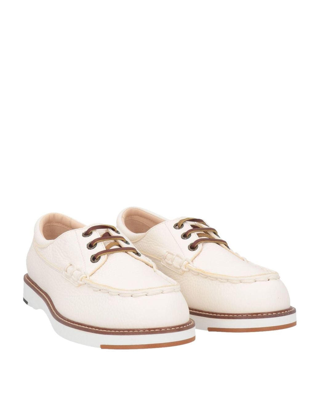 Tod's White Lace-up Shoes