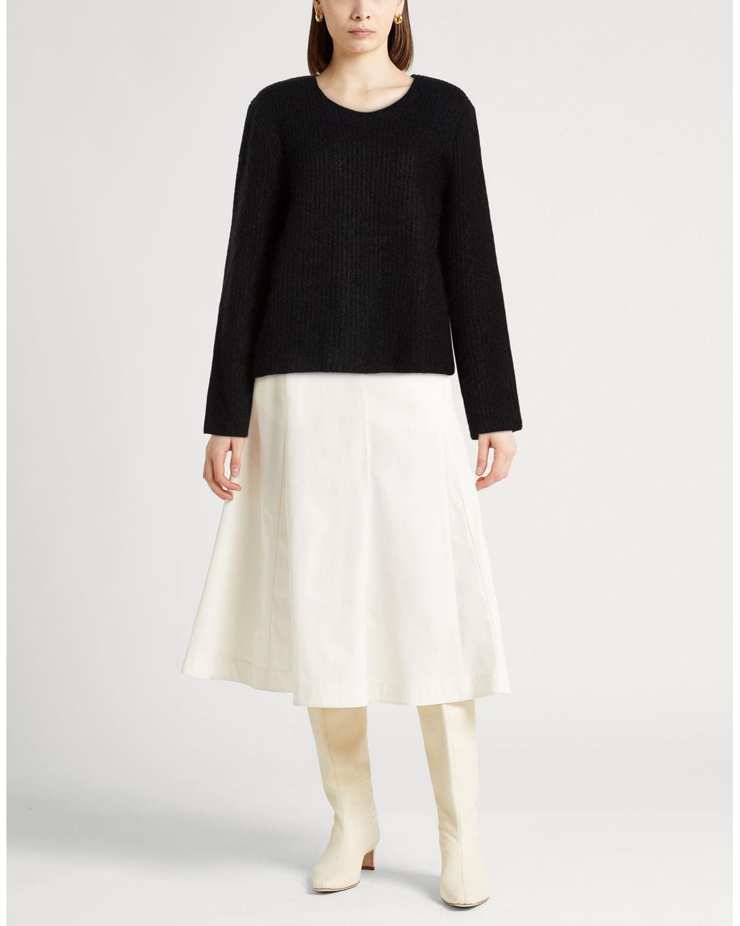 Jil Sander Black Sweater Wool, Mohair Wool, Polyamide