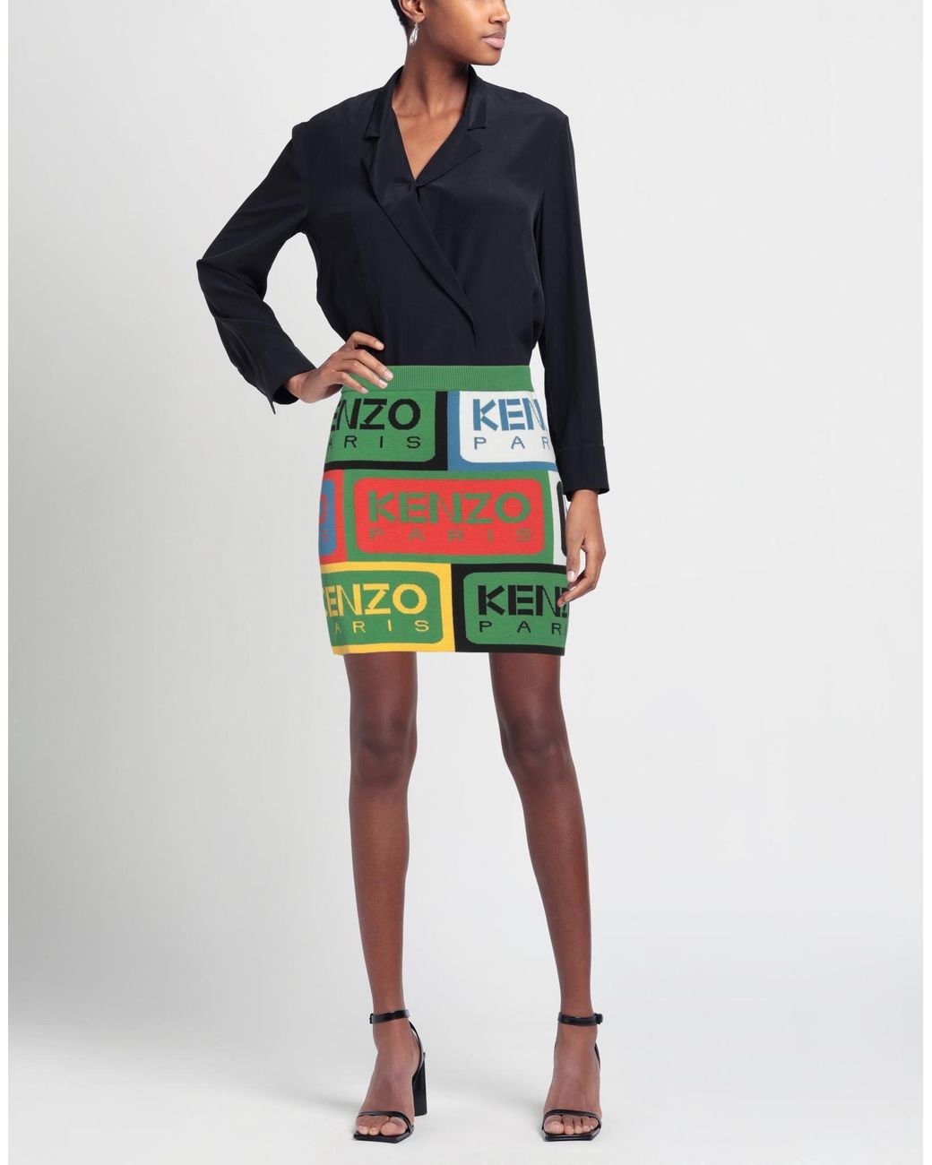 KENZO Green Mini Skirt