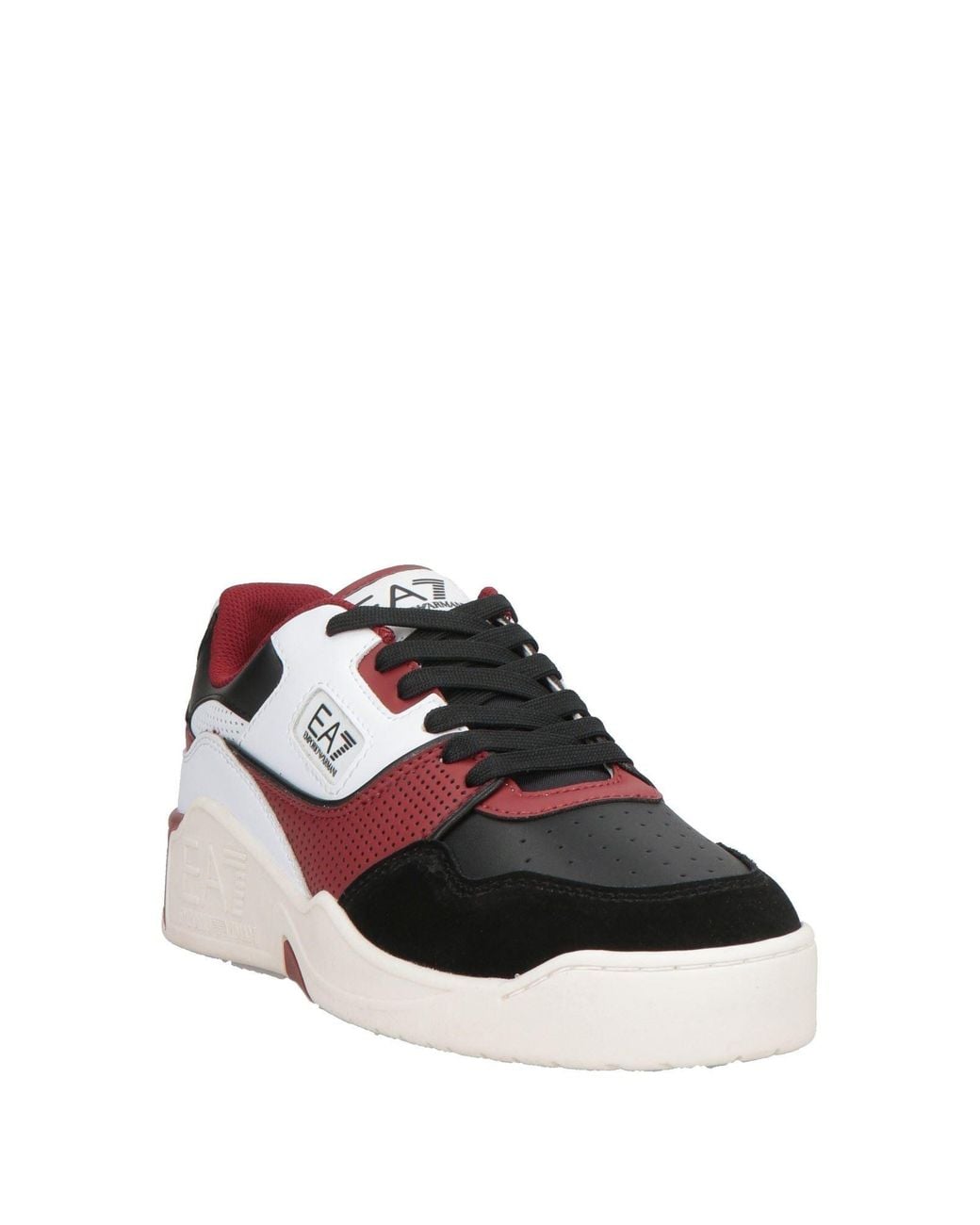EA7 Black Sneakers Leather, Textile Fibers
