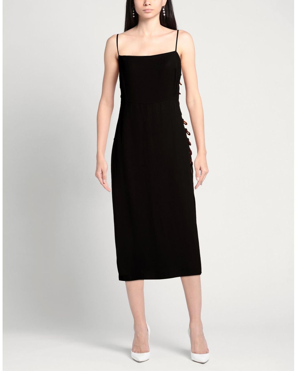 St. Agni Black Midi Dress