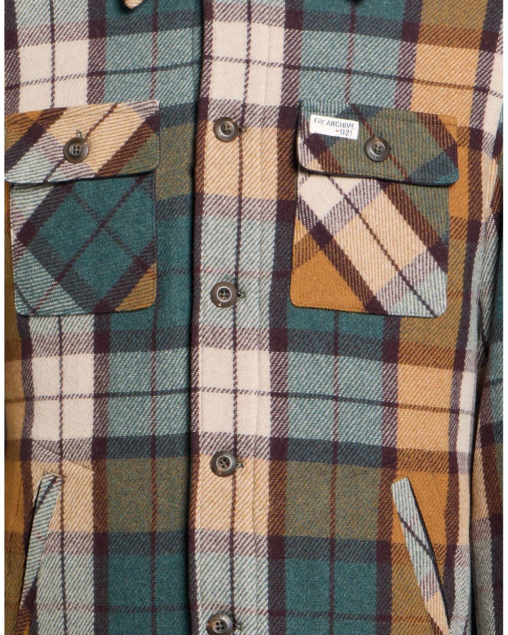 Fay Blue Jacket Wool, Polyamide for men