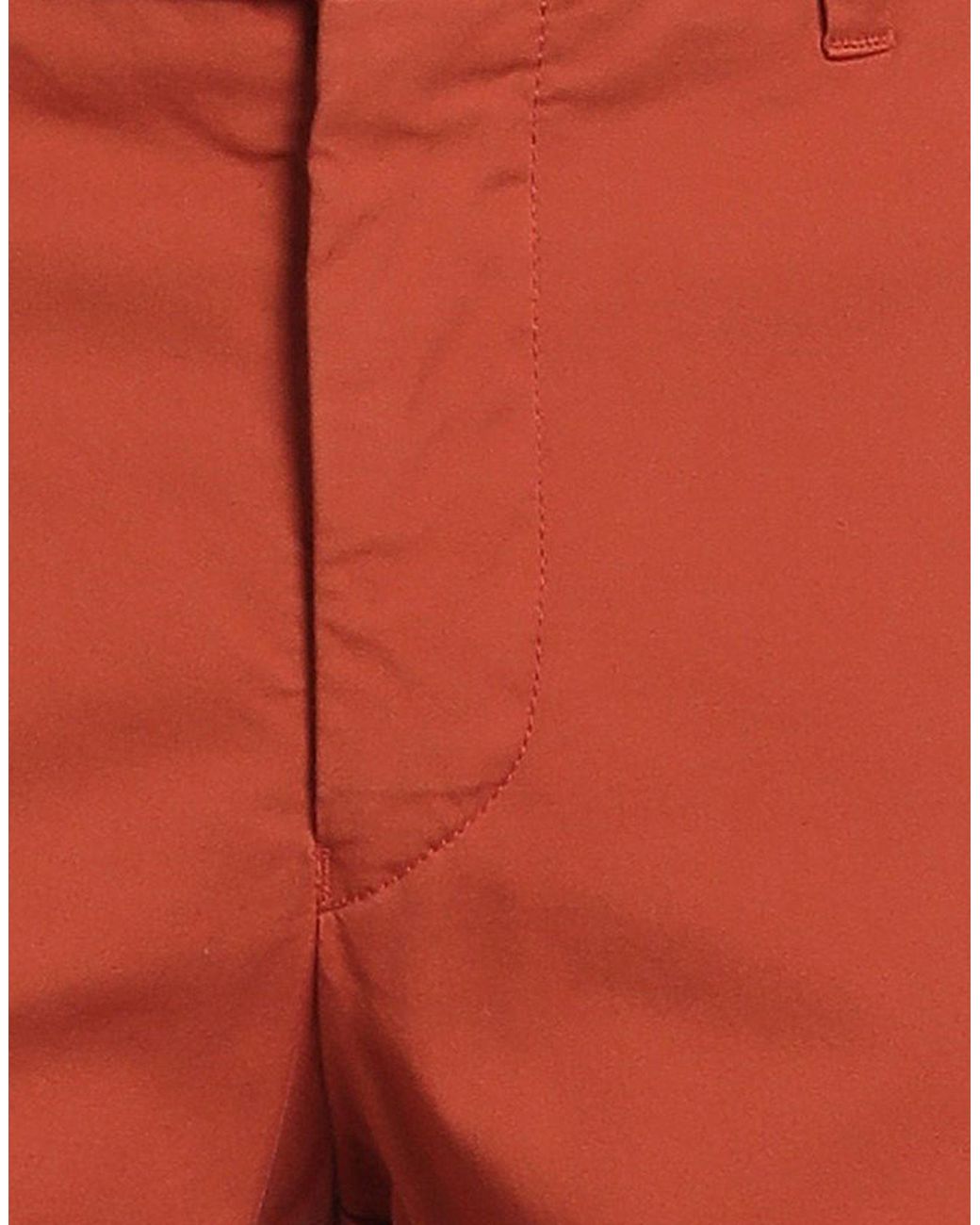 Fedeli Red Pants Cotton, Elastane for men