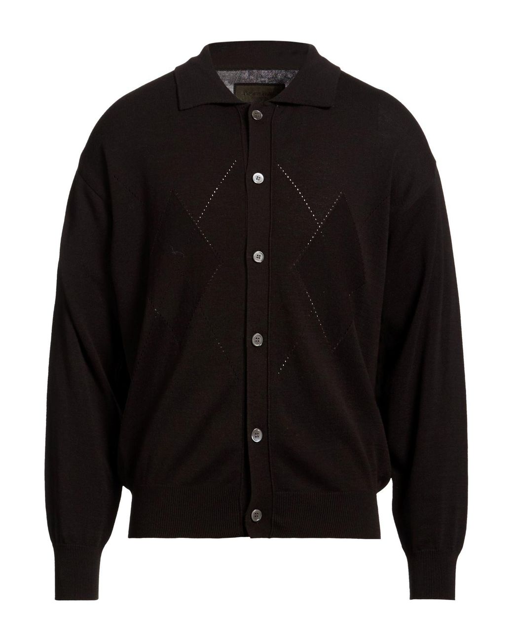 UNIFORM BRIDGE & CO. Black Cardigan Cotton, Acrylic for men