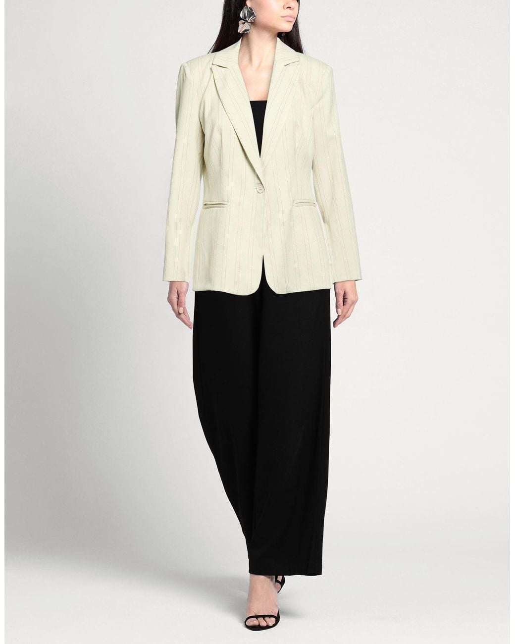 Please Natural Light Blazer Polyester, Viscose, Metal Fiber, Elastane