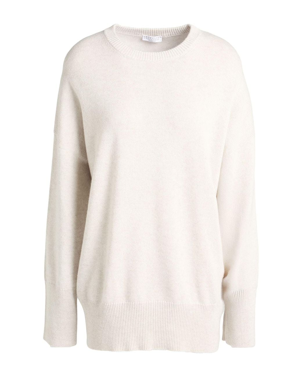 Brunello Cucinelli White Sweater Cashmere, Brass, Ecobrass