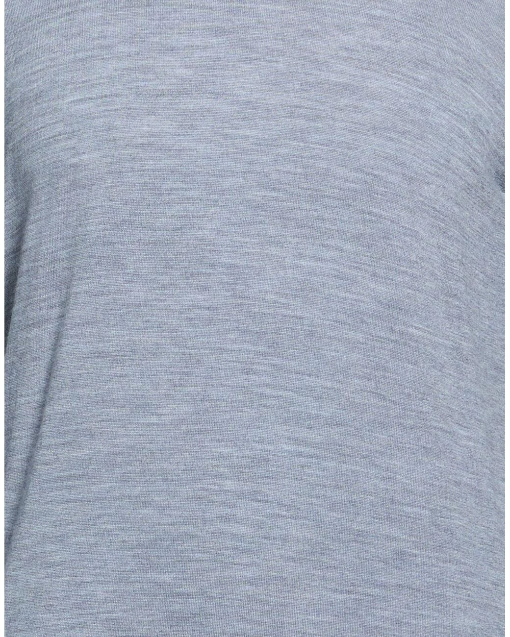 Fedeli Blue Slate Turtleneck Virgin Wool for men