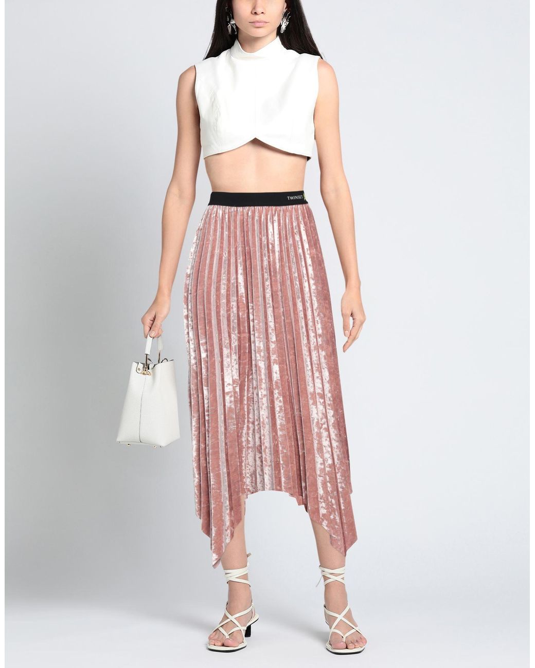 Twinset Pink Midi Skirt