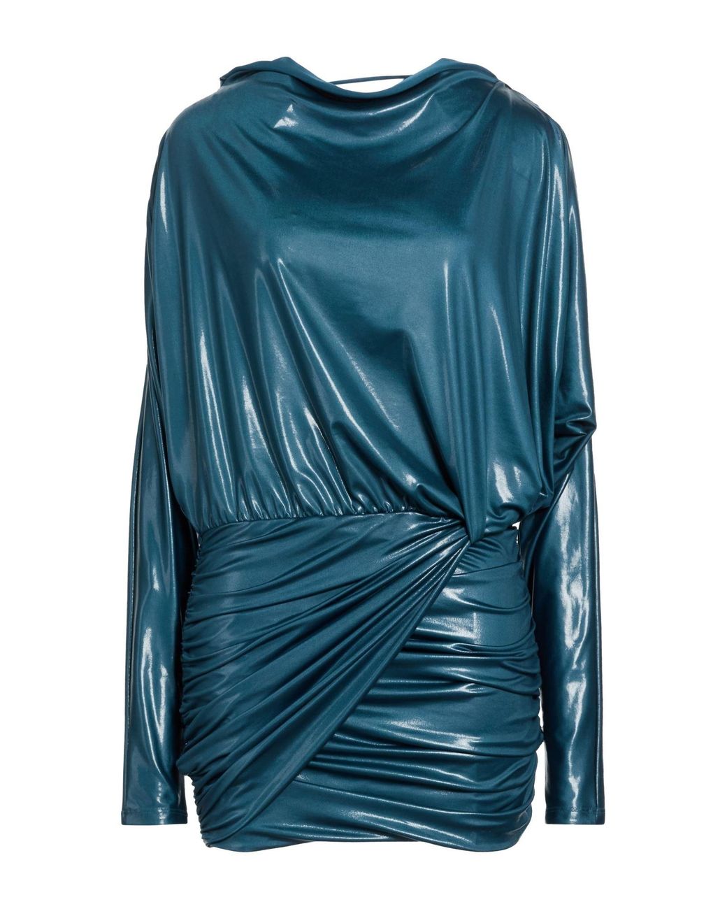 ANDAMANE Blue Mini Dress Polyester, Elastane