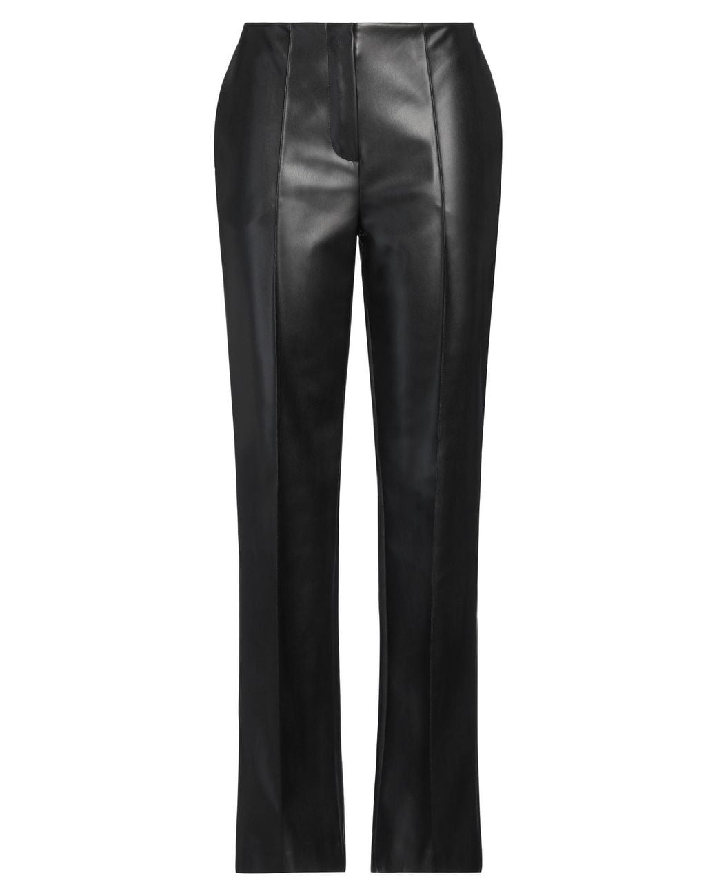 Semicouture Gray Pants Polyurethane, Polyester