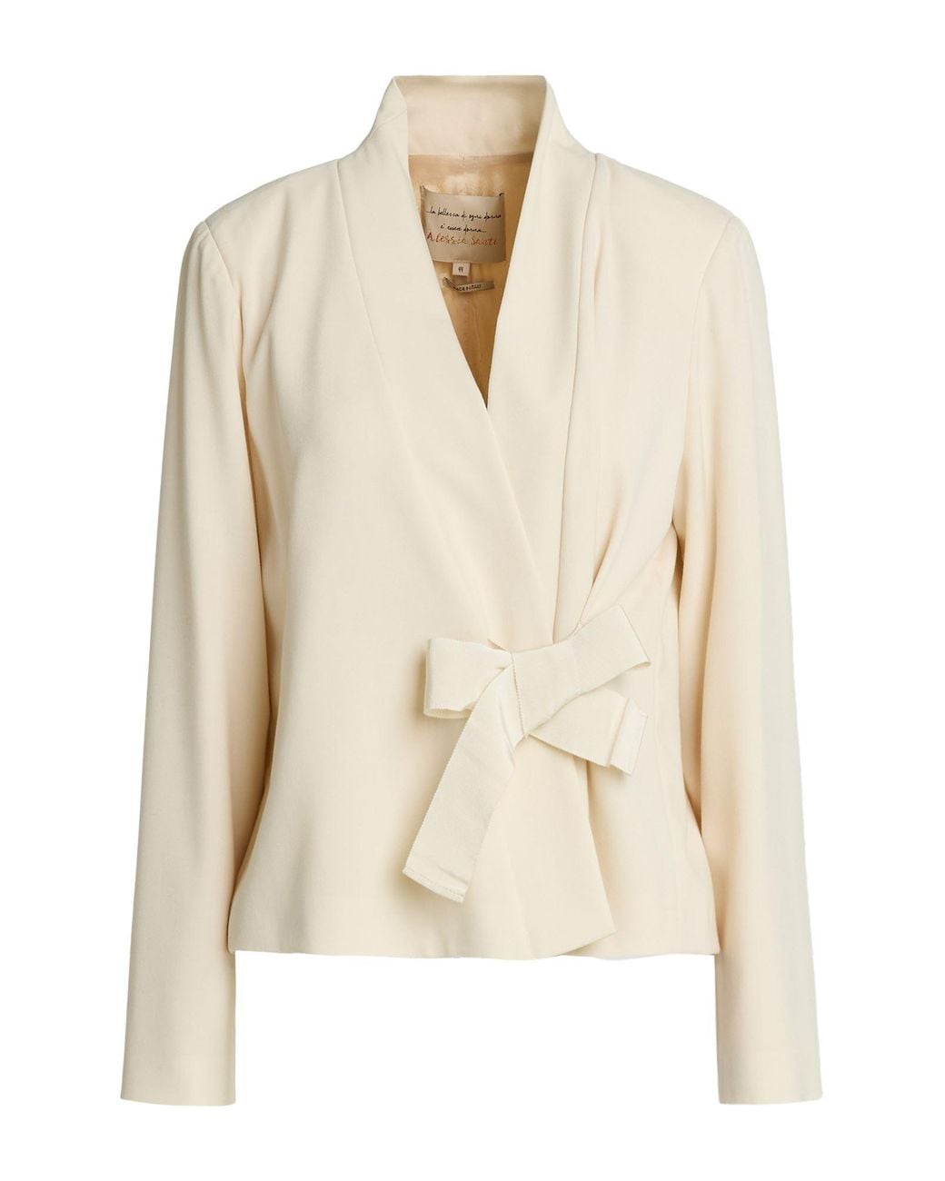 ALESSIA SANTI Natural Blazer Polyester, Viscose, Elastane