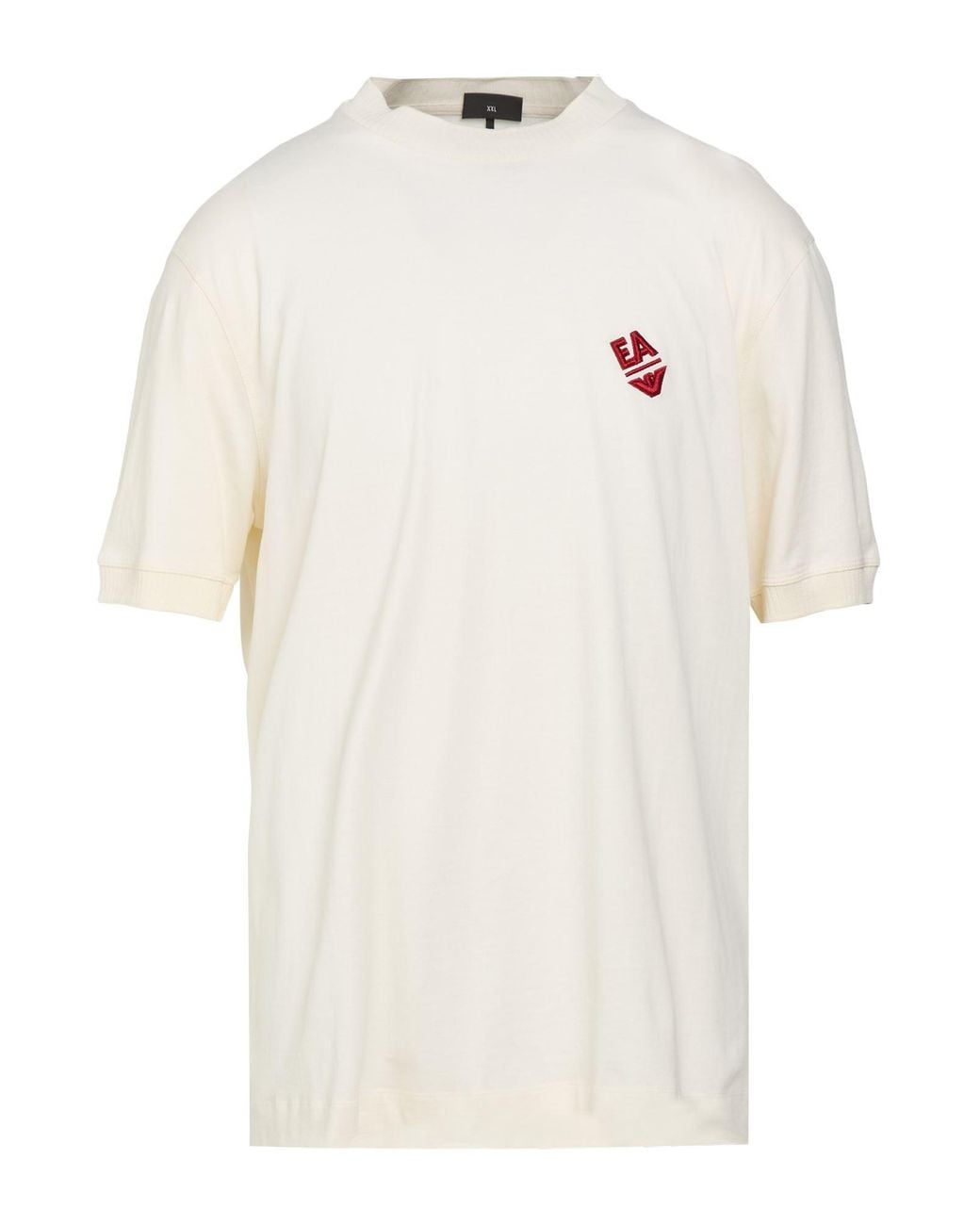 Emporio Armani White Cream T-Shirt Cotton for men