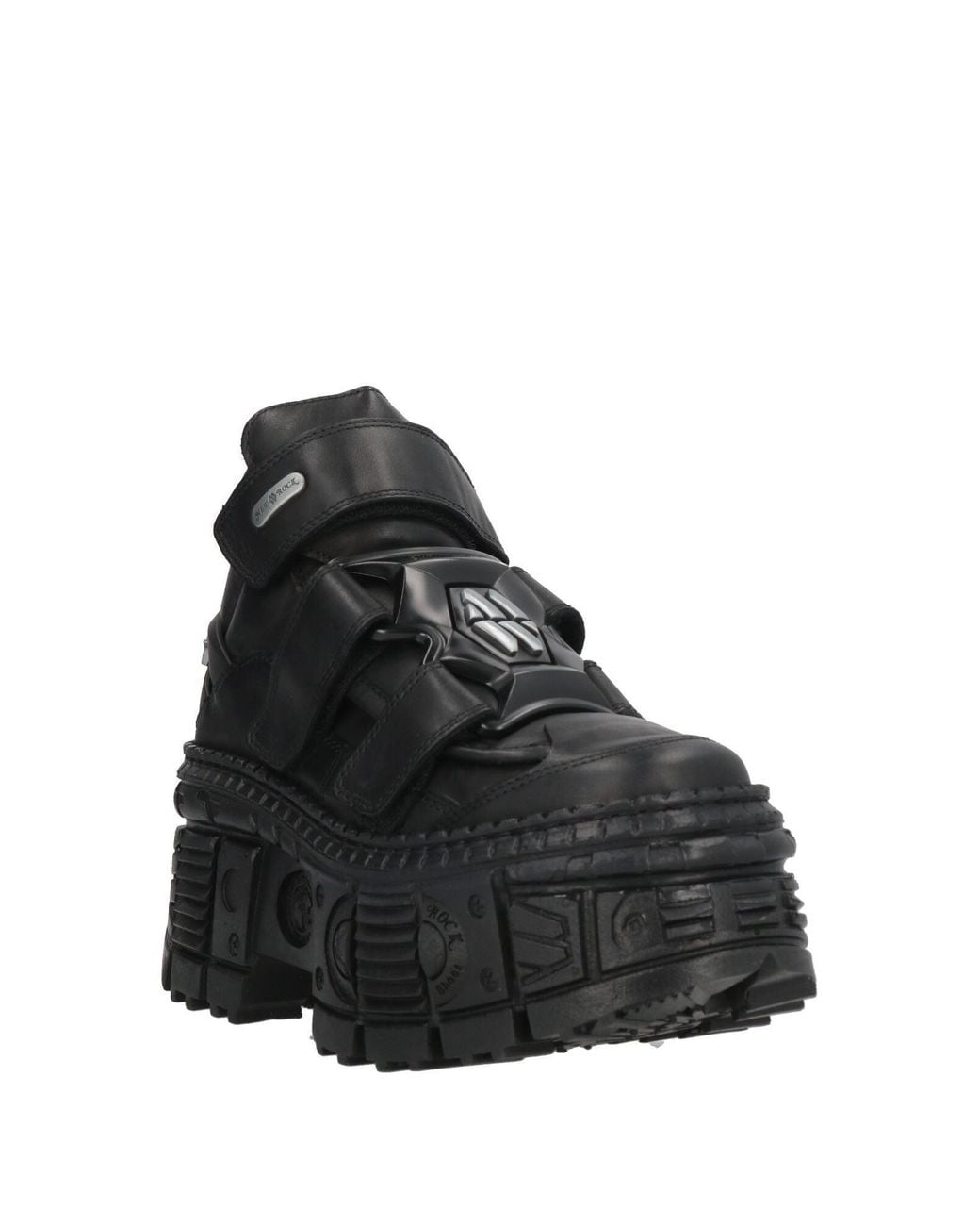 Botines De Caña Alta New Rock de color Black