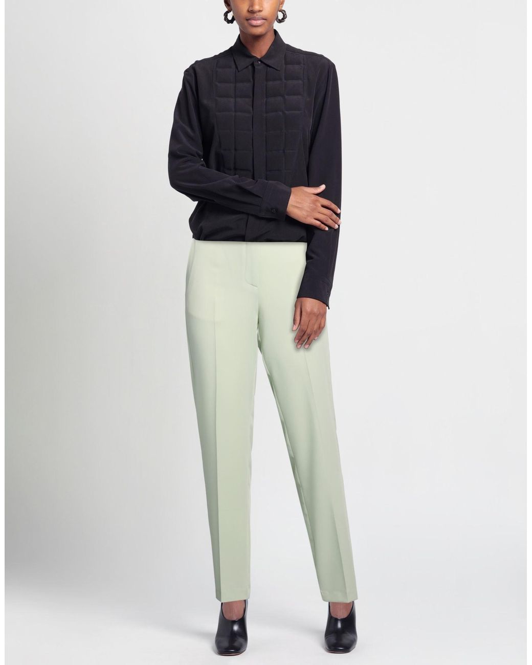 SKILLS & GENES Green Pants Polyester, Elastane