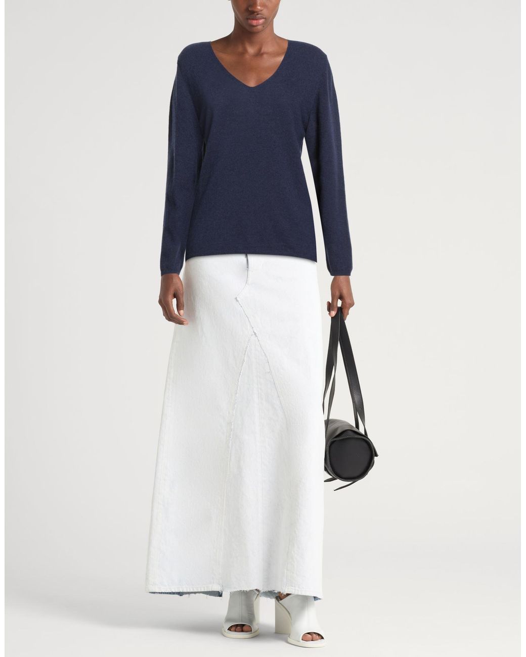 Messagerie Blue Sweater Merino Wool, Viscose, Cashmere, Microfiber