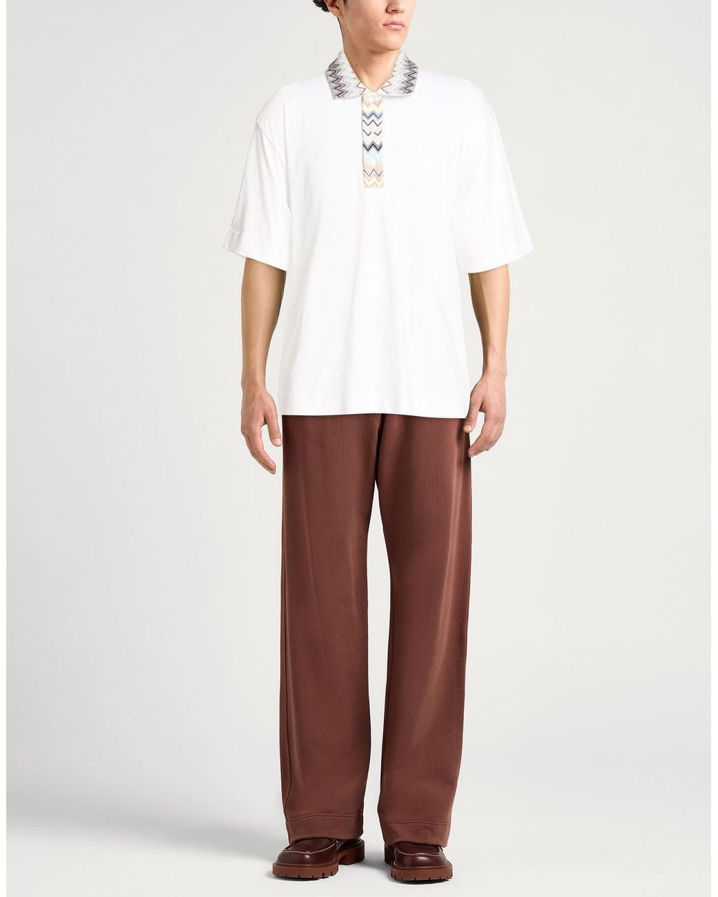 Missoni White Polo Shirt Cotton for men