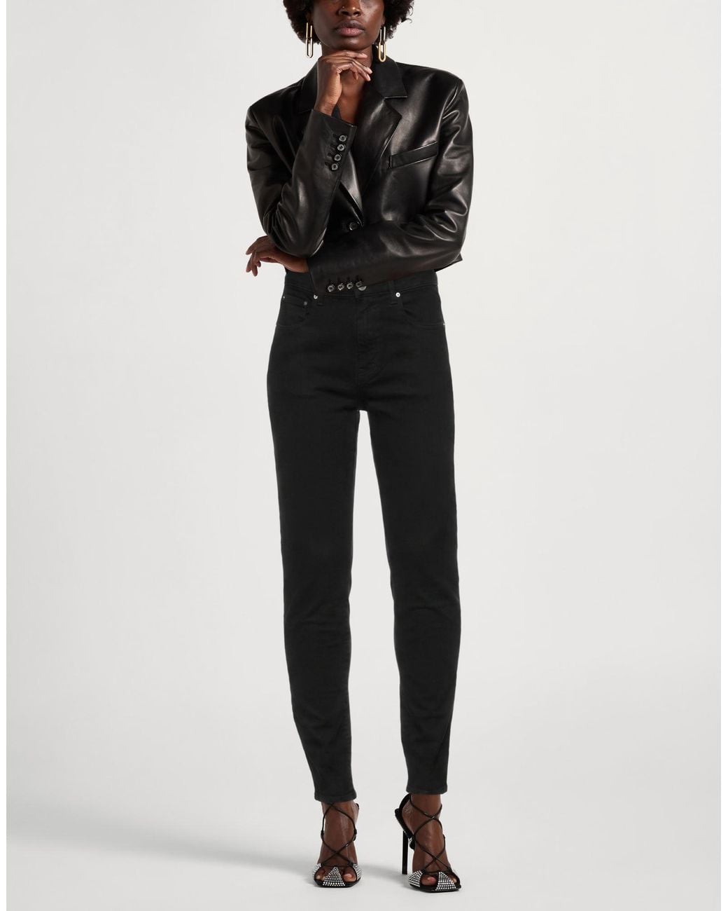 Pinko Black Jeans Cotton, Elastane