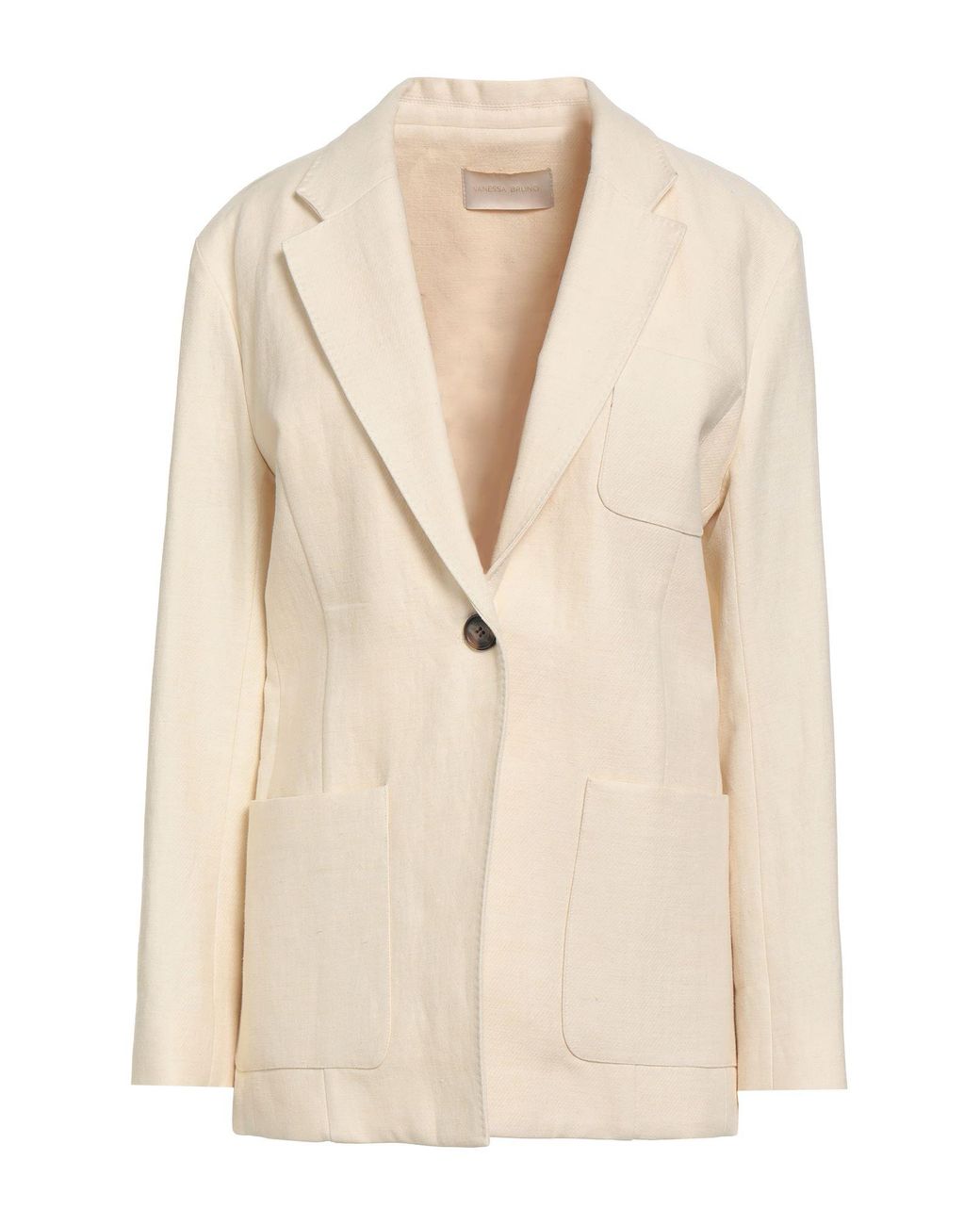 Vanessa Bruno Natural Ivory Blazer Cotton, Linen