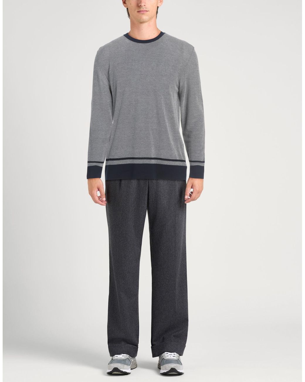 Zanone Gray Jumper for men