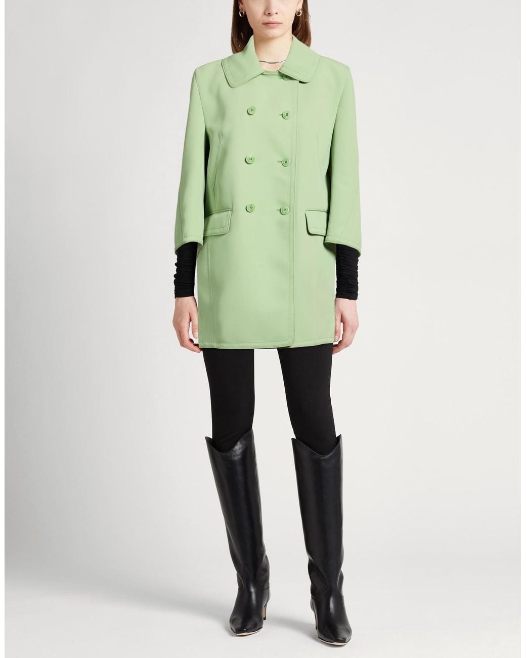 Ermanno Scervino Green Overcoats & Trench Coats
