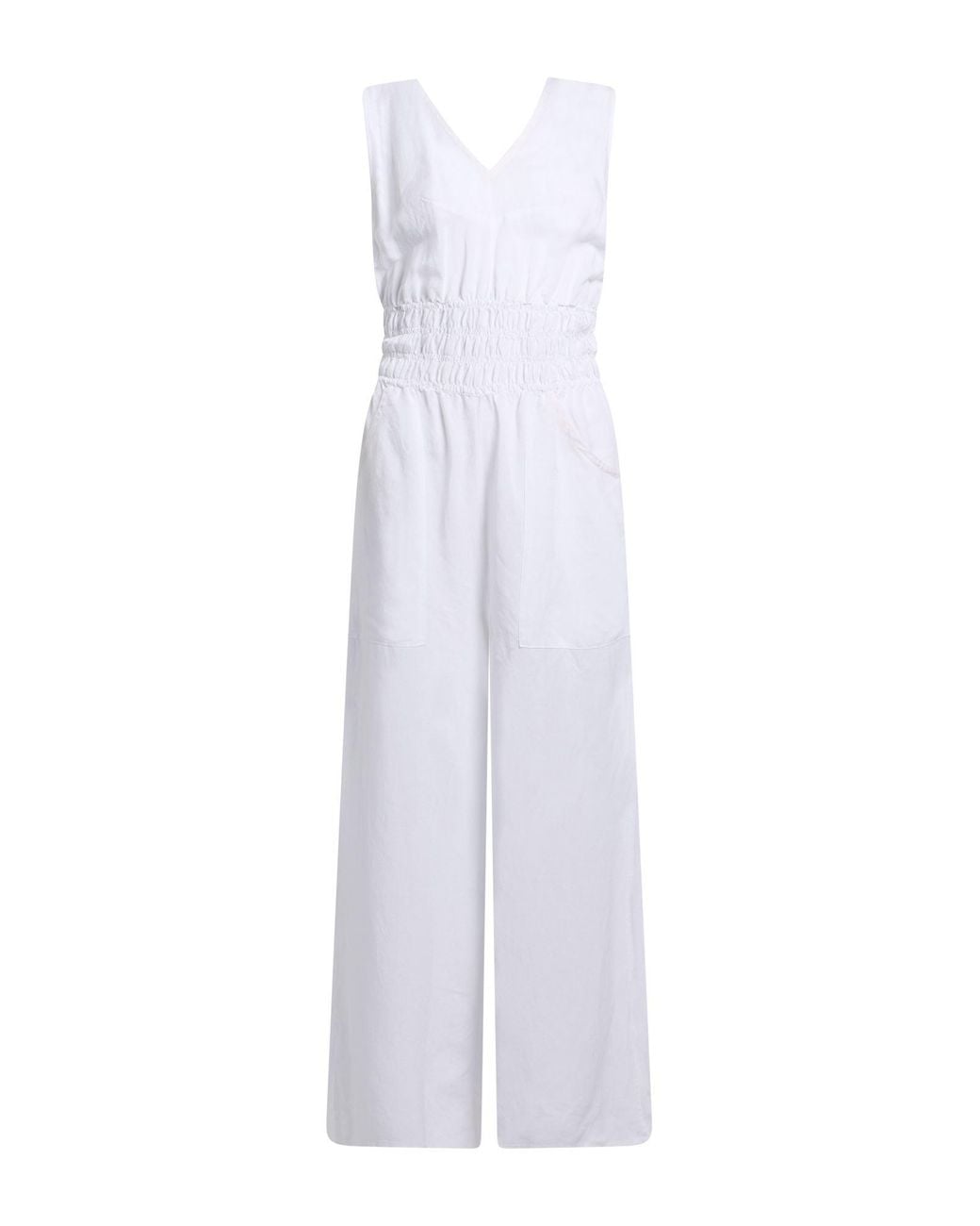 ALESSIA SANTI White Jumpsuit Viscose, Linen