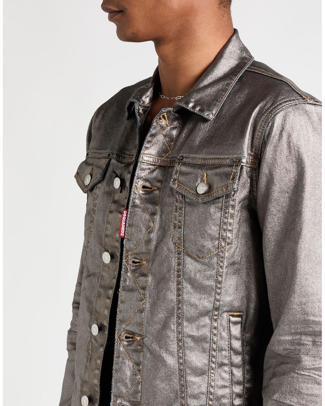 DSquared² Gray Denim Outerwear for men