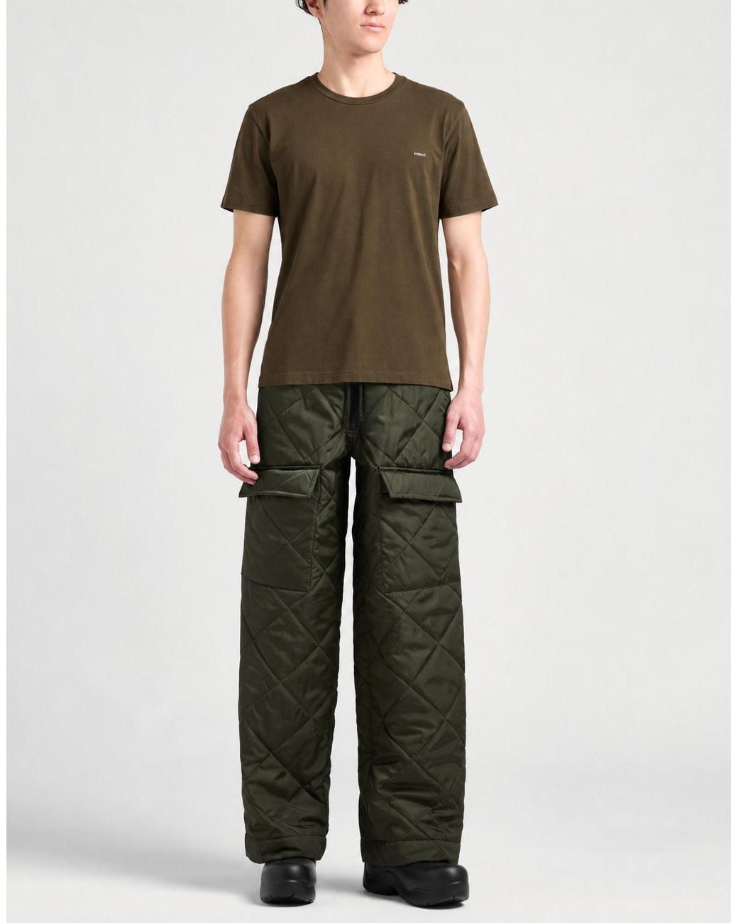 DSquared² Green Military T-Shirt Cotton for men